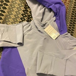 Gymshark purple/gray asymmetrical hoodie
